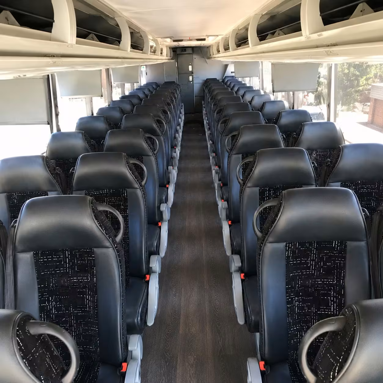 40 56 passenger charter bus inside