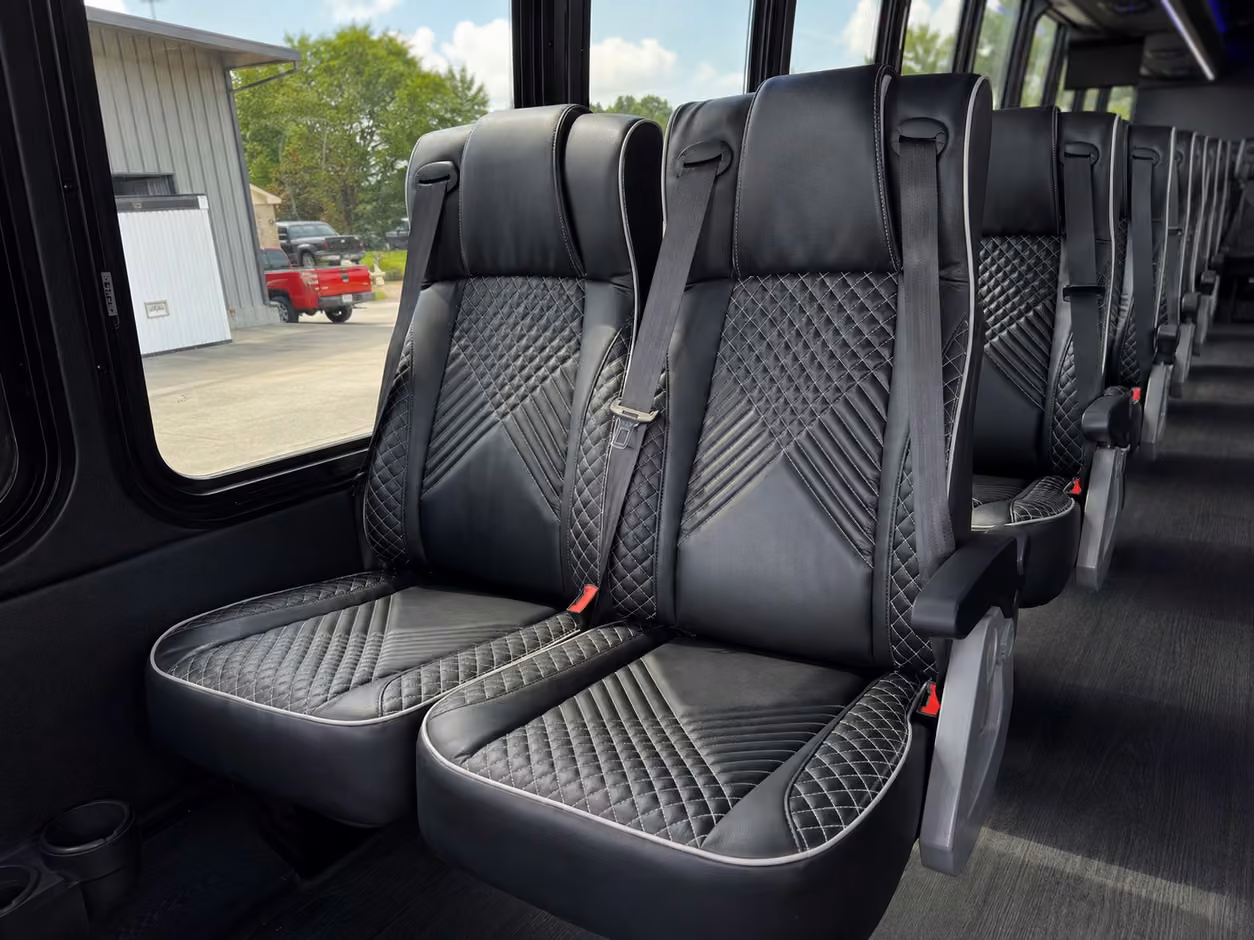40 56 passenger charter bus interior
